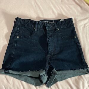 American Eagle Outfitters Women's Dark Blue Jean Shorts